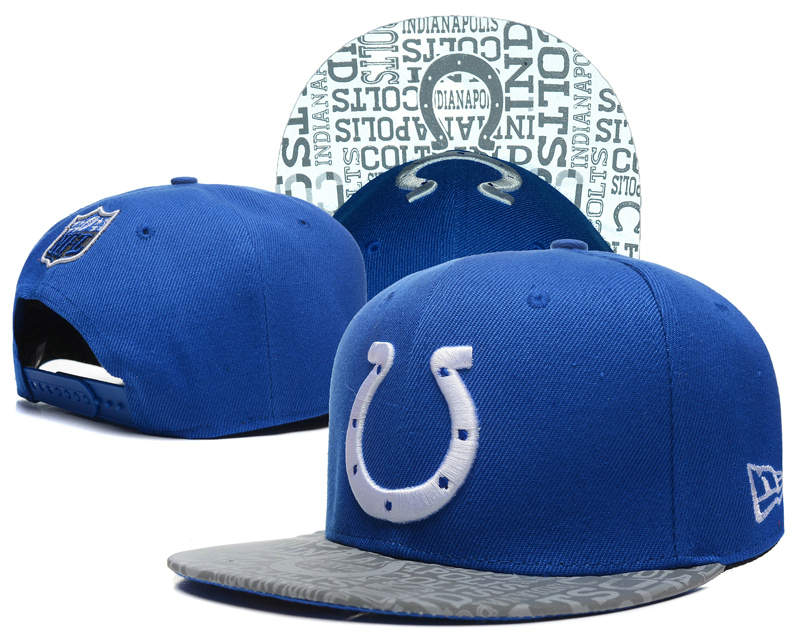 Indianapolis Colts 2014 Draft Reflective Blue Snapback Hat SD 0613